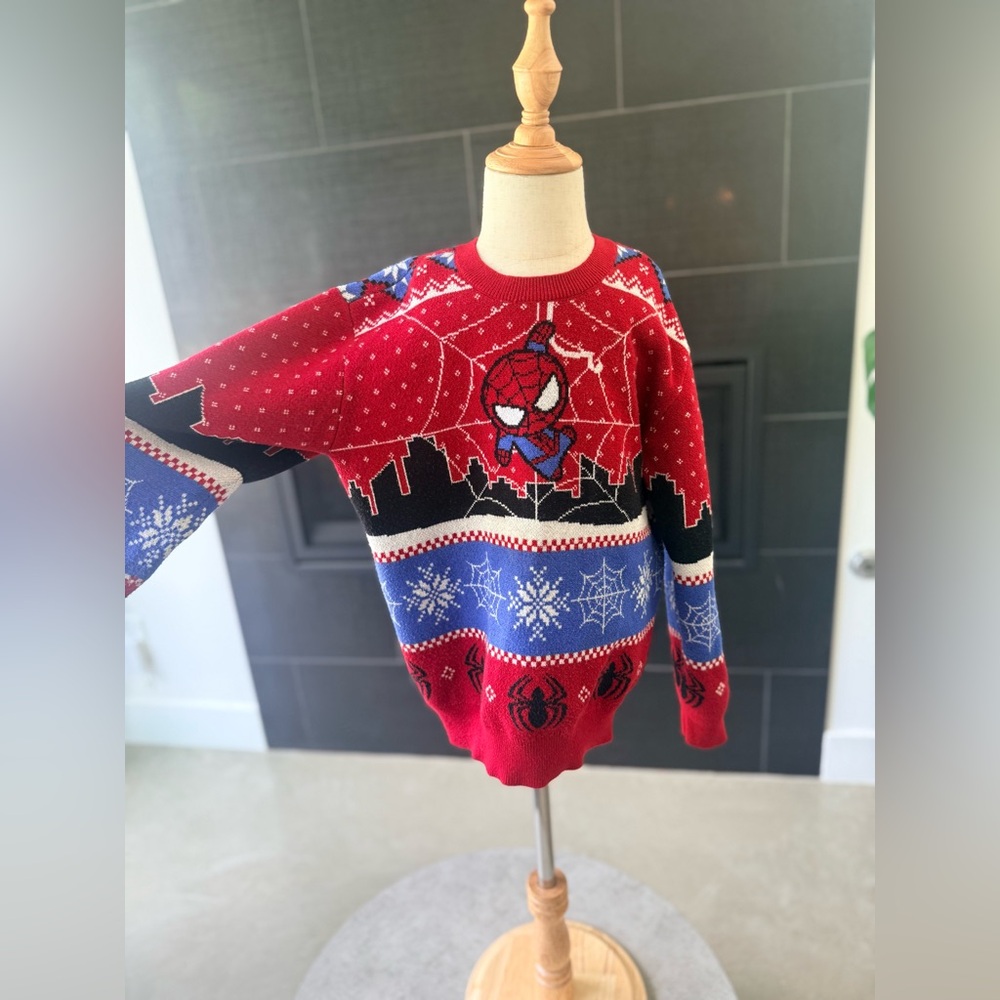Marvel Red and Blue Spider-Man Crewneck Sweater boys